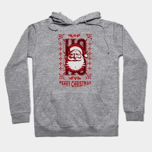 vintage Santa Claus face Hoodie